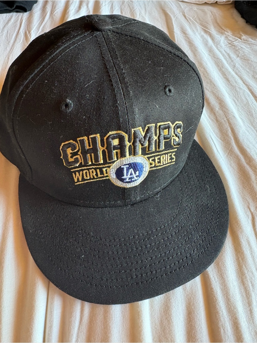 LA Dodgers Black Embroidered Baseball Cap